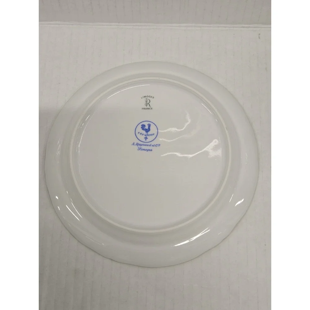 Raynaud Limoges Ceralene Marie Antoinette Gold on White Plates SET‎ OF 8